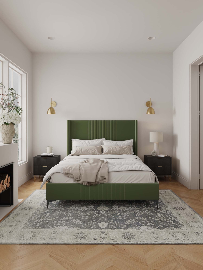 Almendra Green Queen Bed - Thumbnail - Image 2