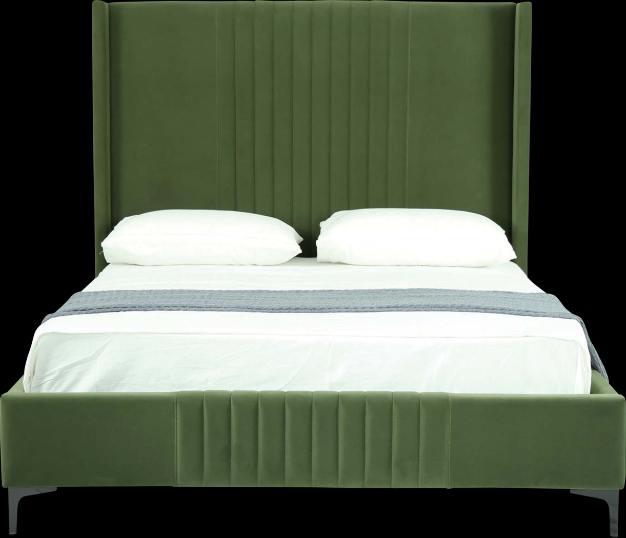 Almendra Green Queen Bed - Thumbnail - Image 1