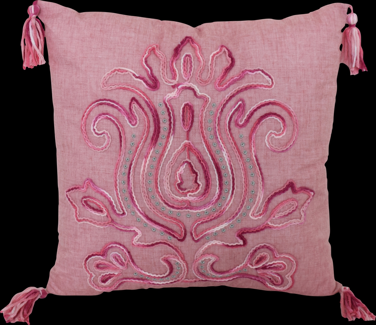 Almeta Pink Throw Pillow - Thumbnail - Image 1