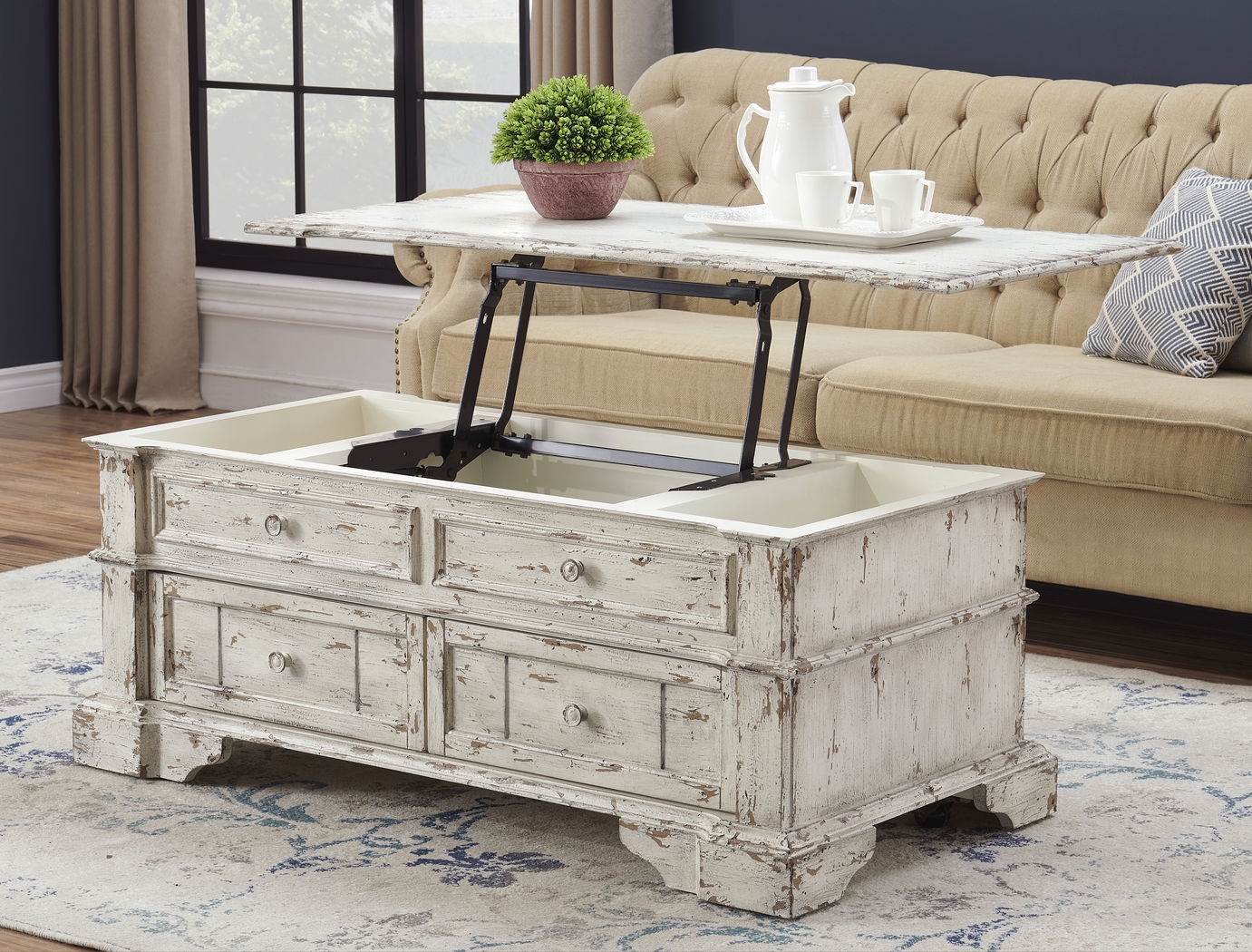 Almington Cream Cocktail Table - Thumbnail - Image 7