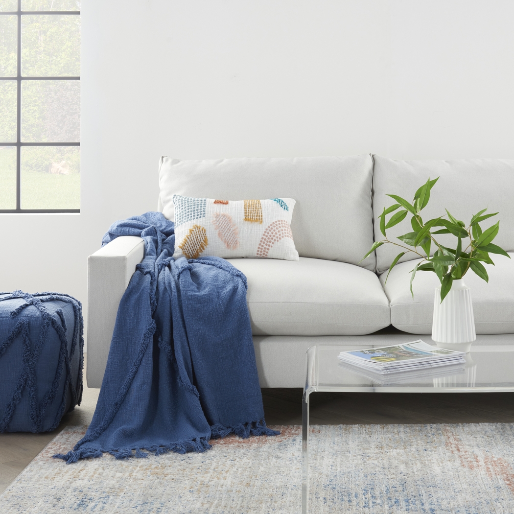 Almondbee Blue Throw Blanket - Thumbnail - Image 2