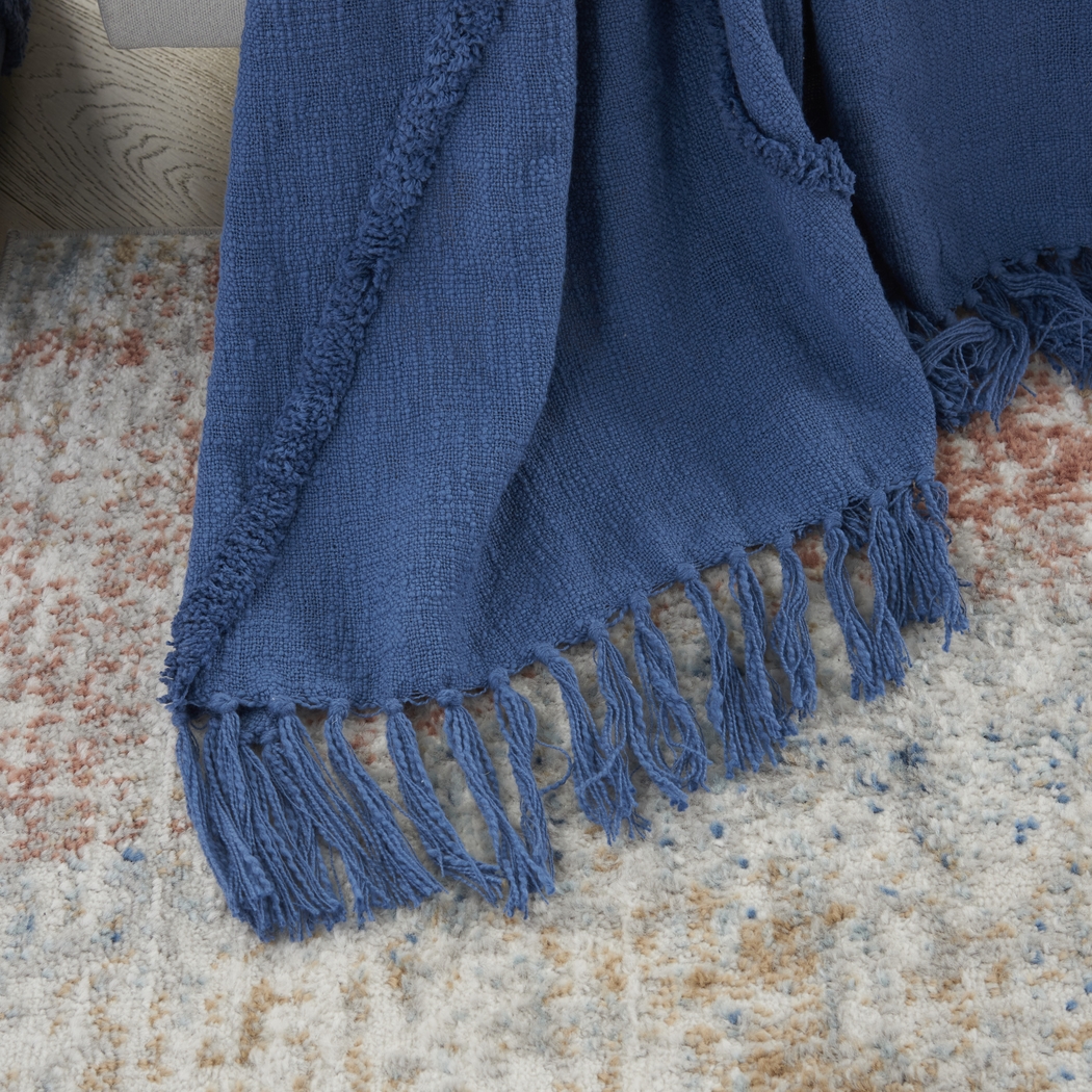 Almondbee Blue Throw Blanket - Thumbnail - Image 4