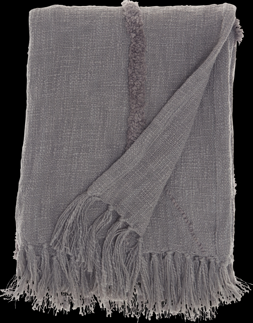 Almondbee Gray Throw Blanket - Thumbnail - Image 4