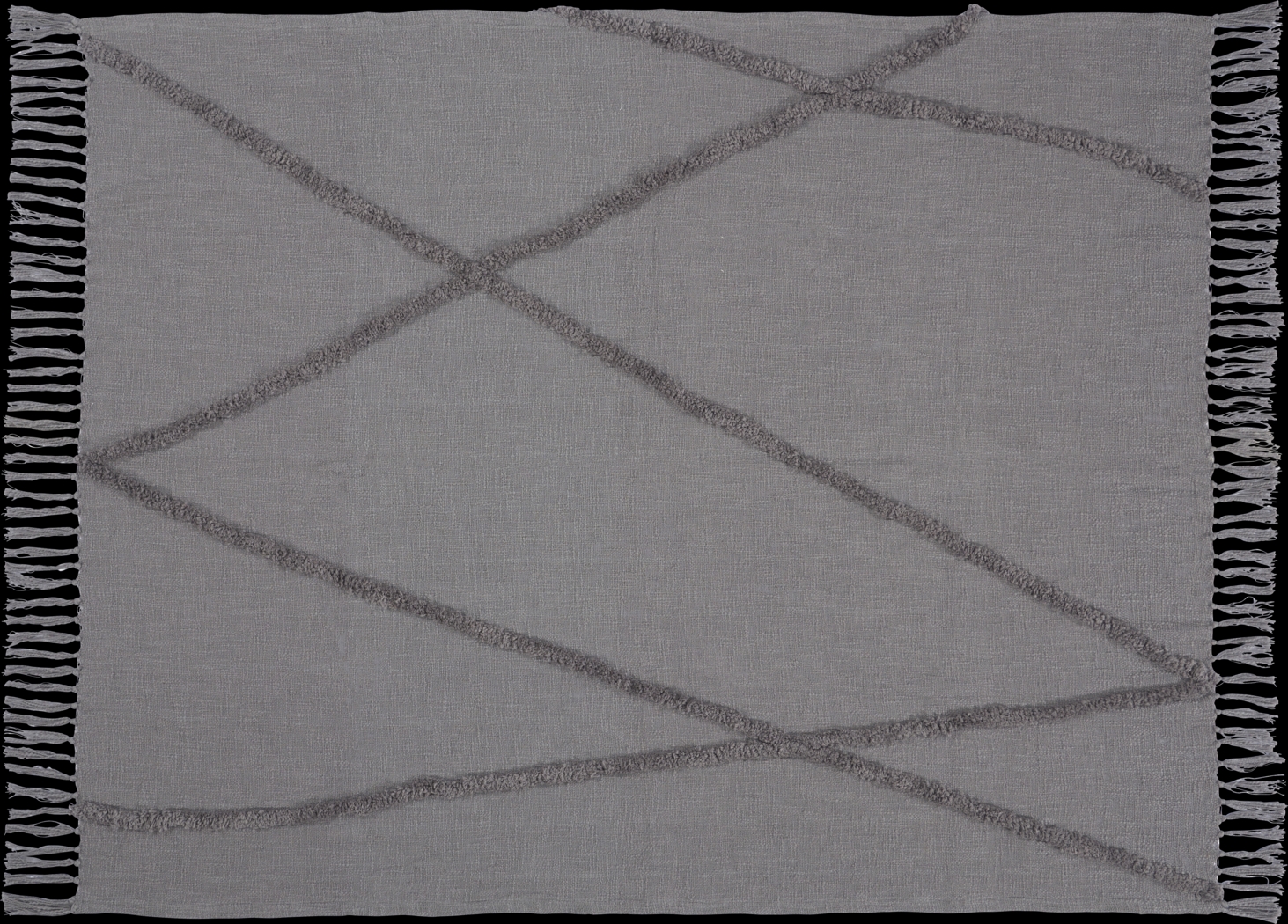 Almondbee Gray Throw Blanket - Thumbnail - Image 1