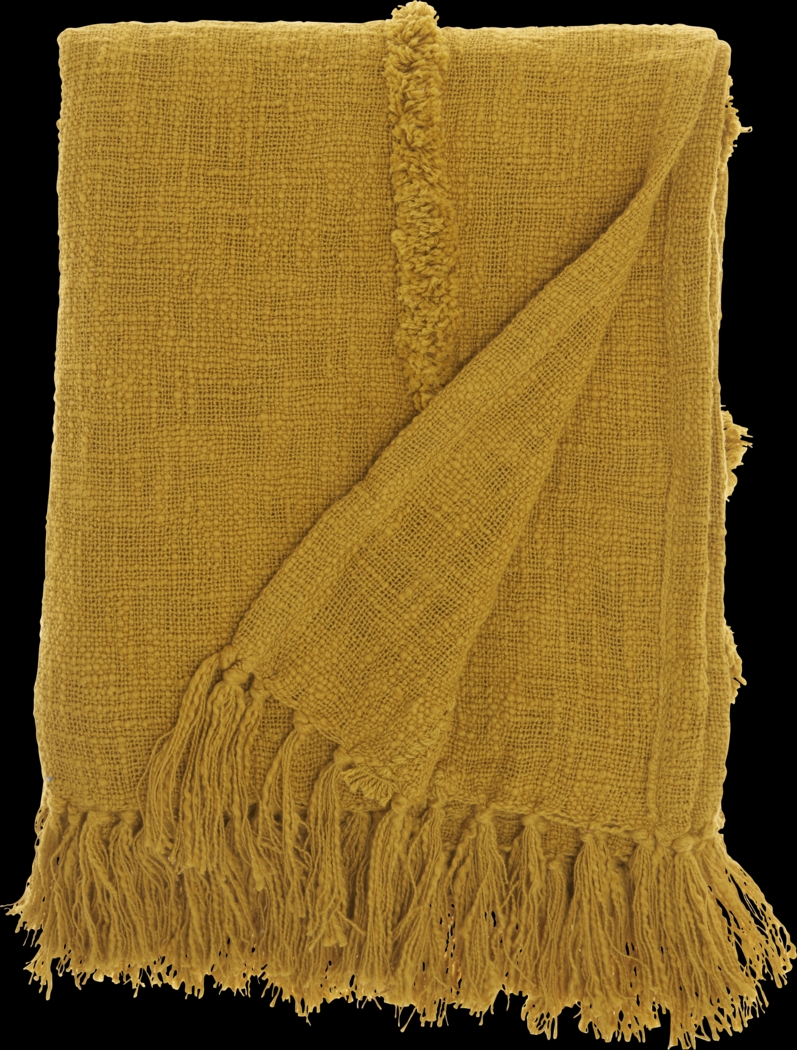 Almondbee Mustard Throw Blanket - Thumbnail - Image 3