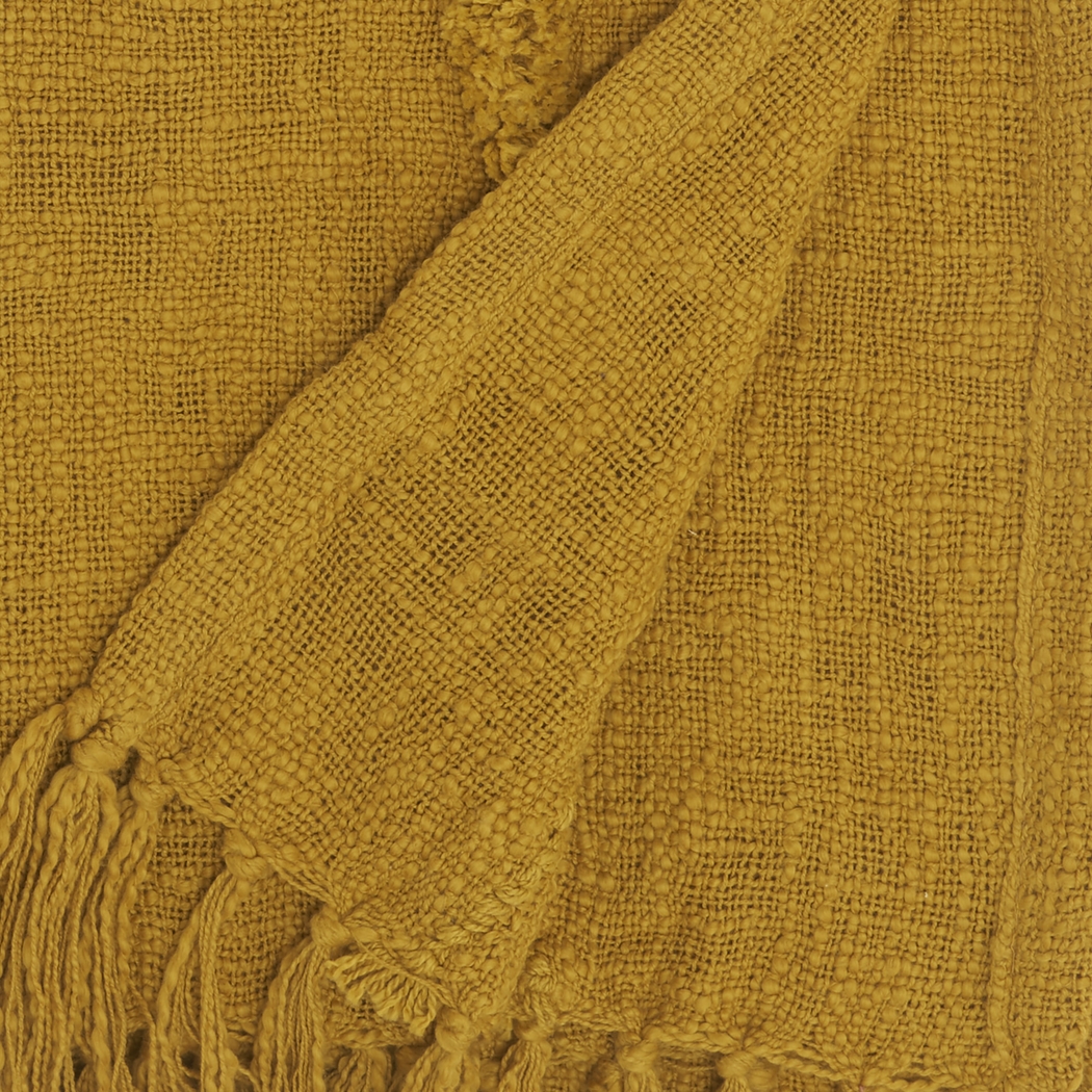Almondbee Mustard Throw Blanket - Thumbnail - Image 5