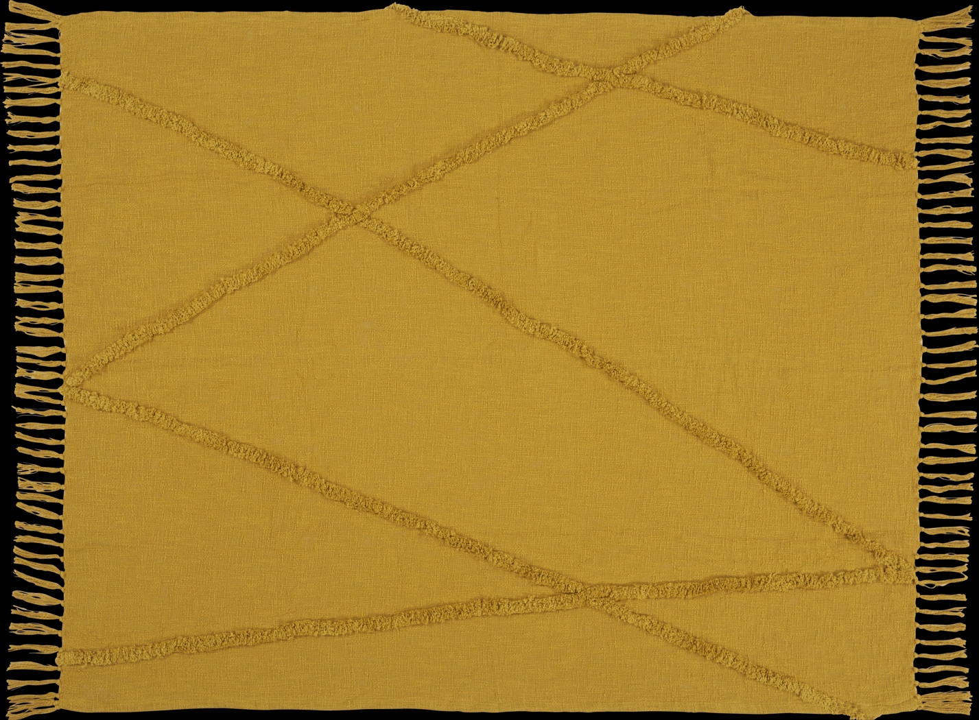 Almondbee Mustard Throw Blanket - Thumbnail - Image 1