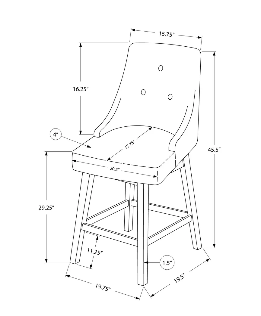 Almondwood Gray Swivel Barstool, Set of 2 - Thumbnail - Image 3