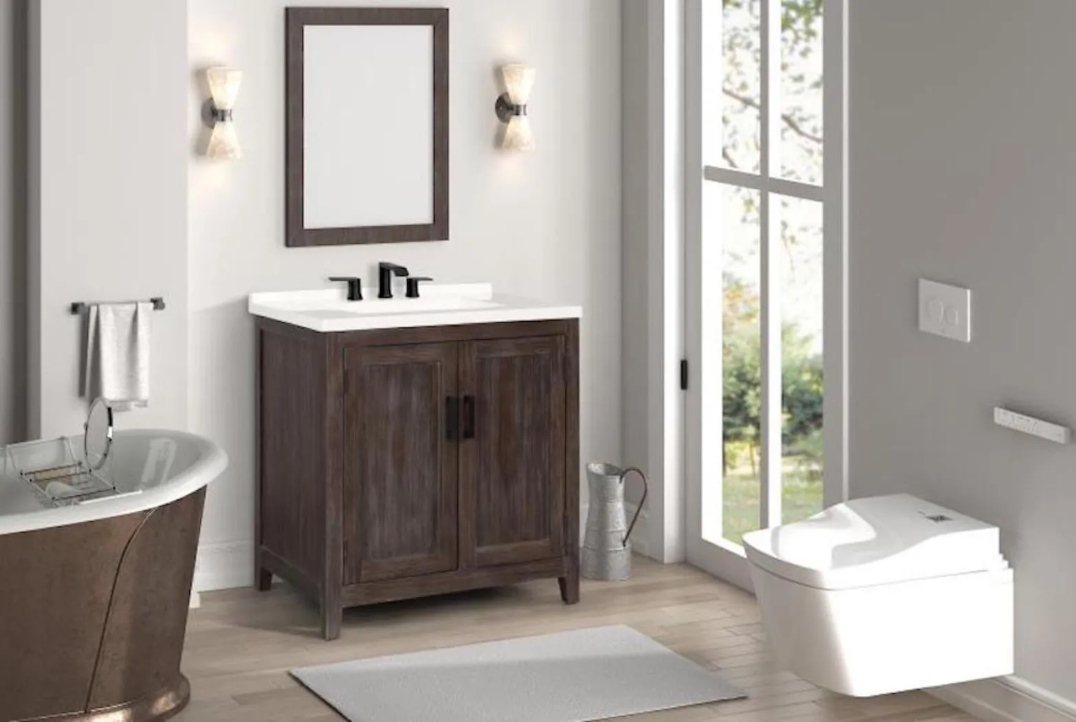 Almone Brown Single Vanity Sink - Thumbnail - Image 5