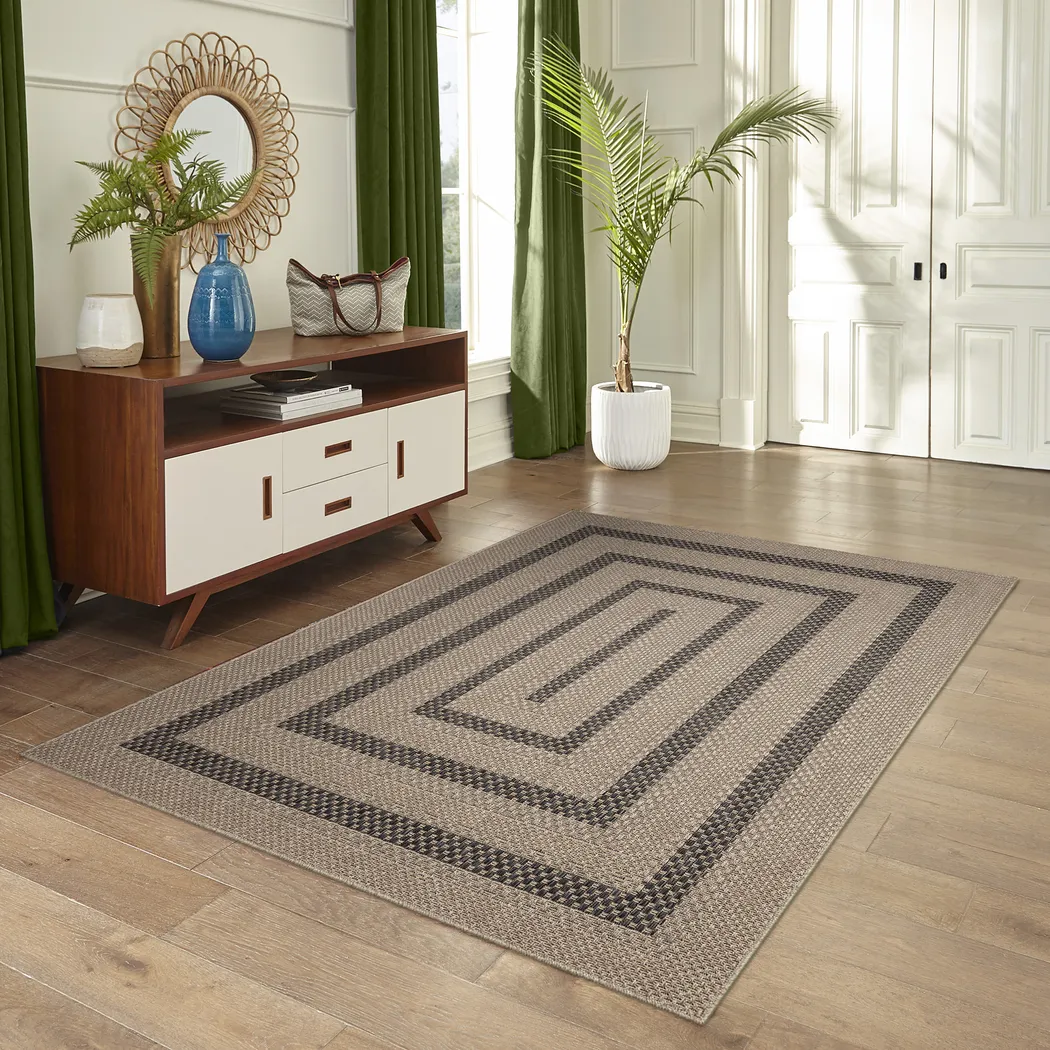 Almoris Taupe 5'3 x 7'3 Indoor/Outdoor Rug - Thumbnail - Image 3