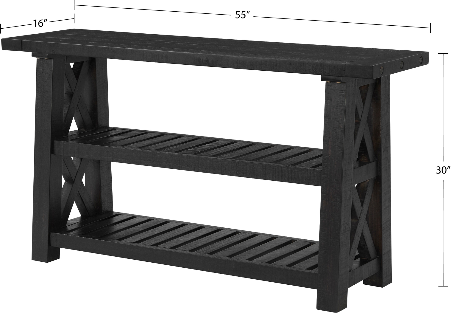 Almoure Way Black Sofa Table - Thumbnail - Image 7
