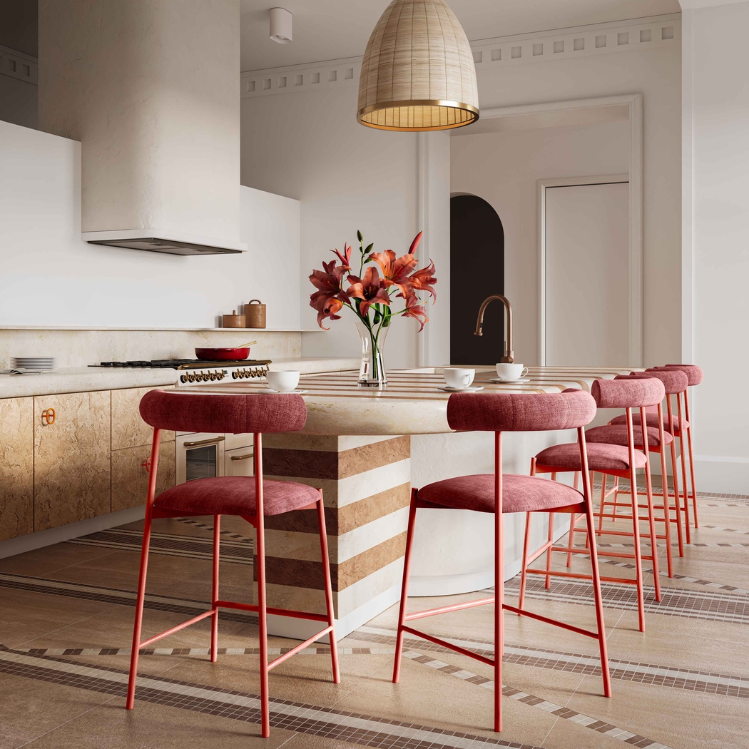 Almshouse Mauve Barstool - Thumbnail - Image 2