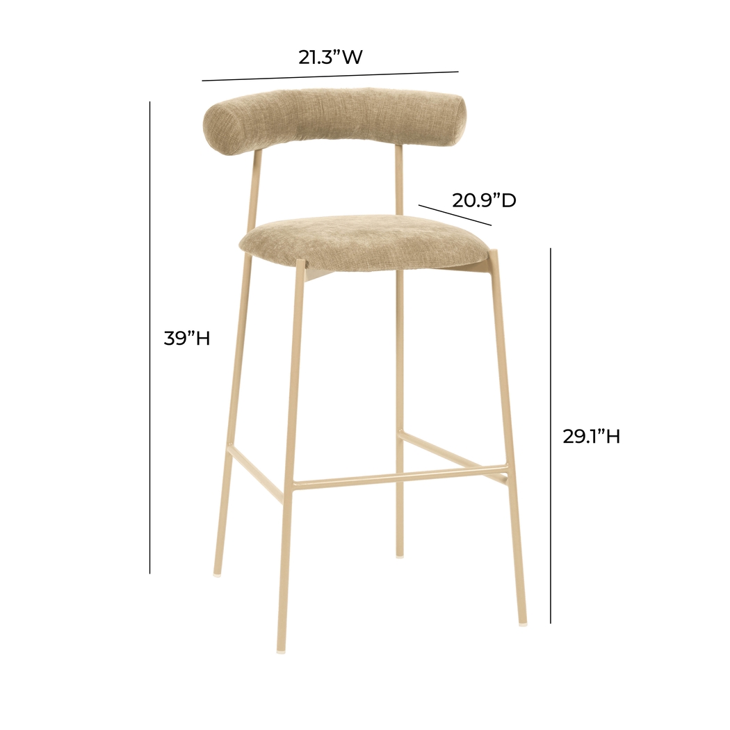 Almshouse Taupe Barstool - Thumbnail - Image 6
