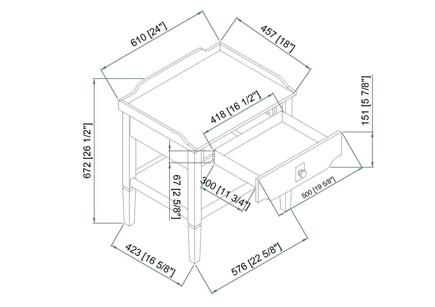 Alnis White End Table - Thumbnail - Image 2
