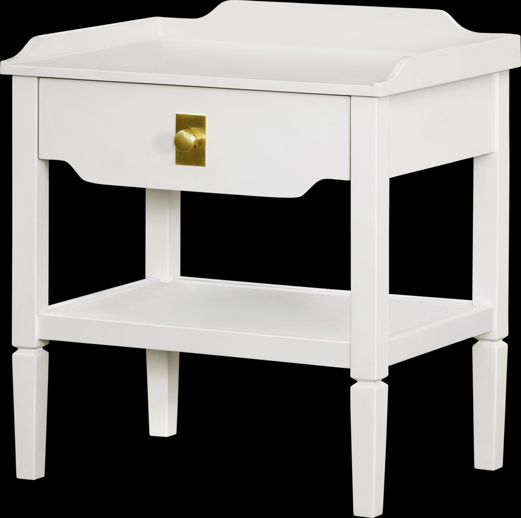 Alnis White End Table - Thumbnail - Image 1