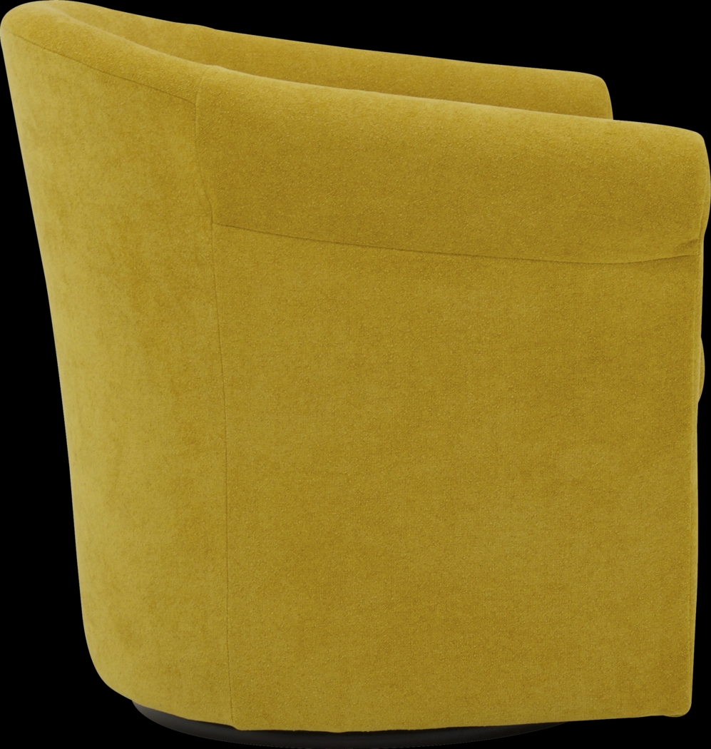 Alokaba Yellow Swivel Accent Chair - Thumbnail - Image 3