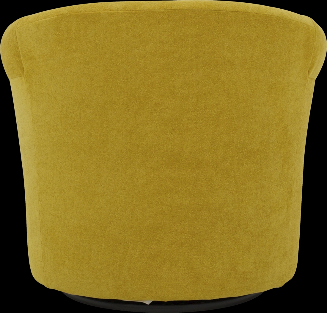 Alokaba Yellow Swivel Accent Chair - Thumbnail - Image 4