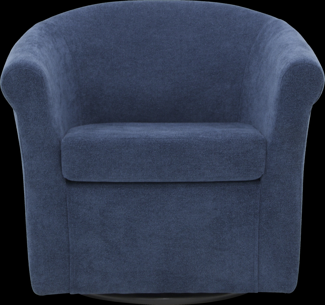 Alokaba Blue Swivel Accent Chair - Thumbnail - Image 2