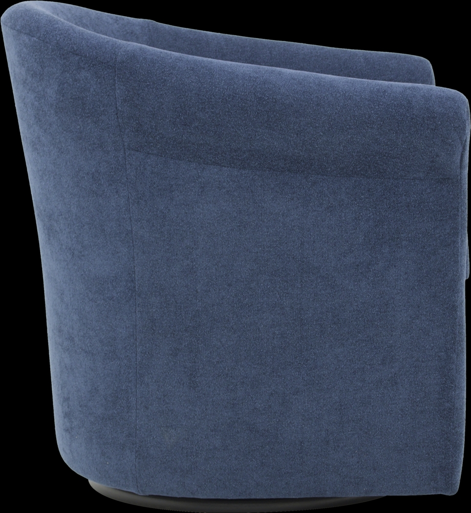 Alokaba Blue Swivel Accent Chair - Thumbnail - Image 3