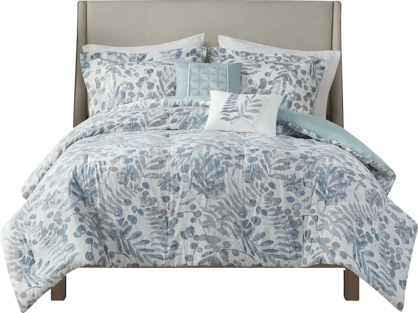 Alomost Blue 5 Pc Full/Queen Comforter Set - Thumbnail - Image 13