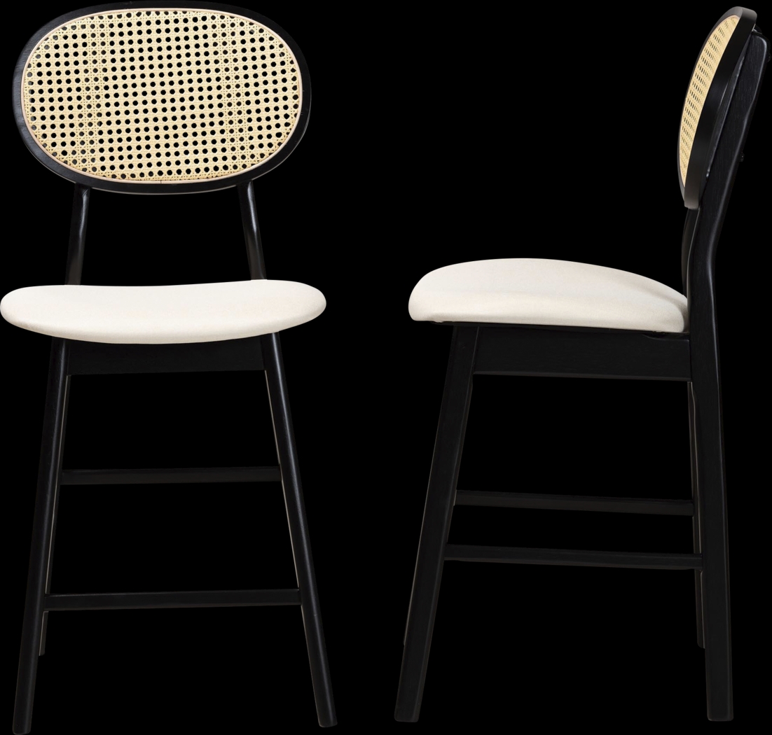 Alonesos Black Counter Stool, Set of 2 - Thumbnail - Image 5