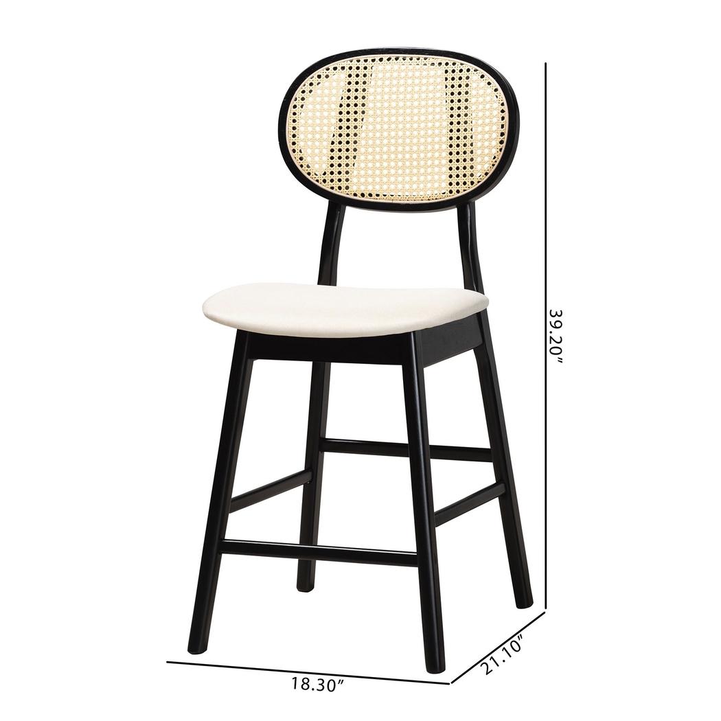 Alonesos Black Counter Stool, Set of 2 - Thumbnail - Image 9