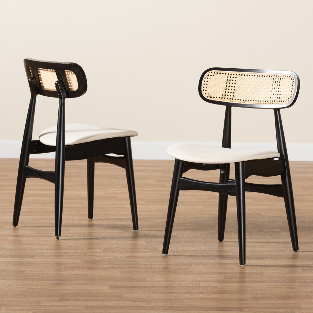 Alonesos Black Side Chair, Set of 2 - Thumbnail - Image 3