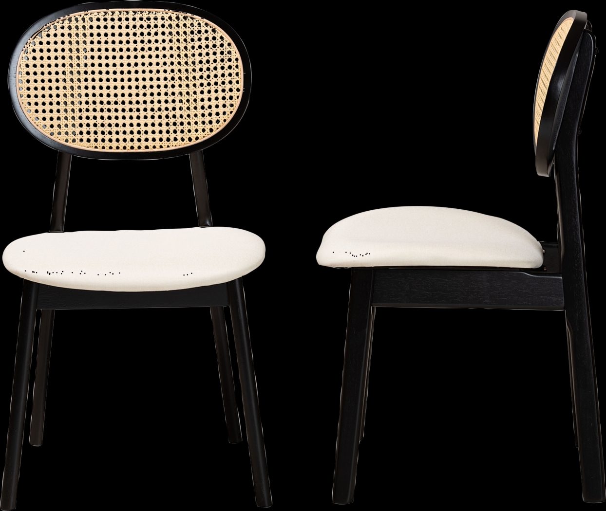 Alonesos Black Side Chair, Set of 2 - Thumbnail - Image 6