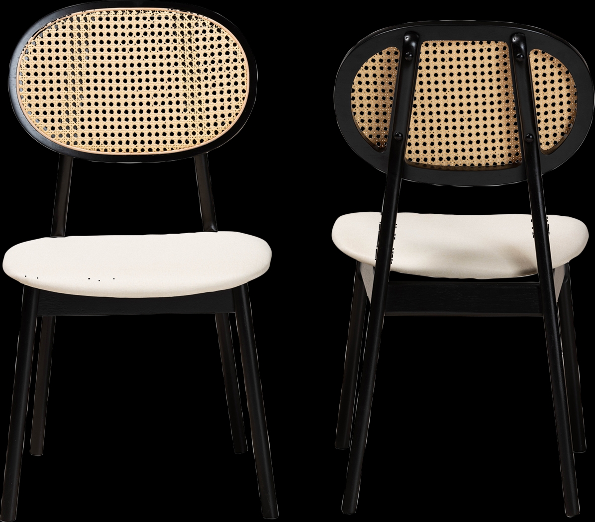 Alonesos Black Side Chair, Set of 2 - Thumbnail - Image 7