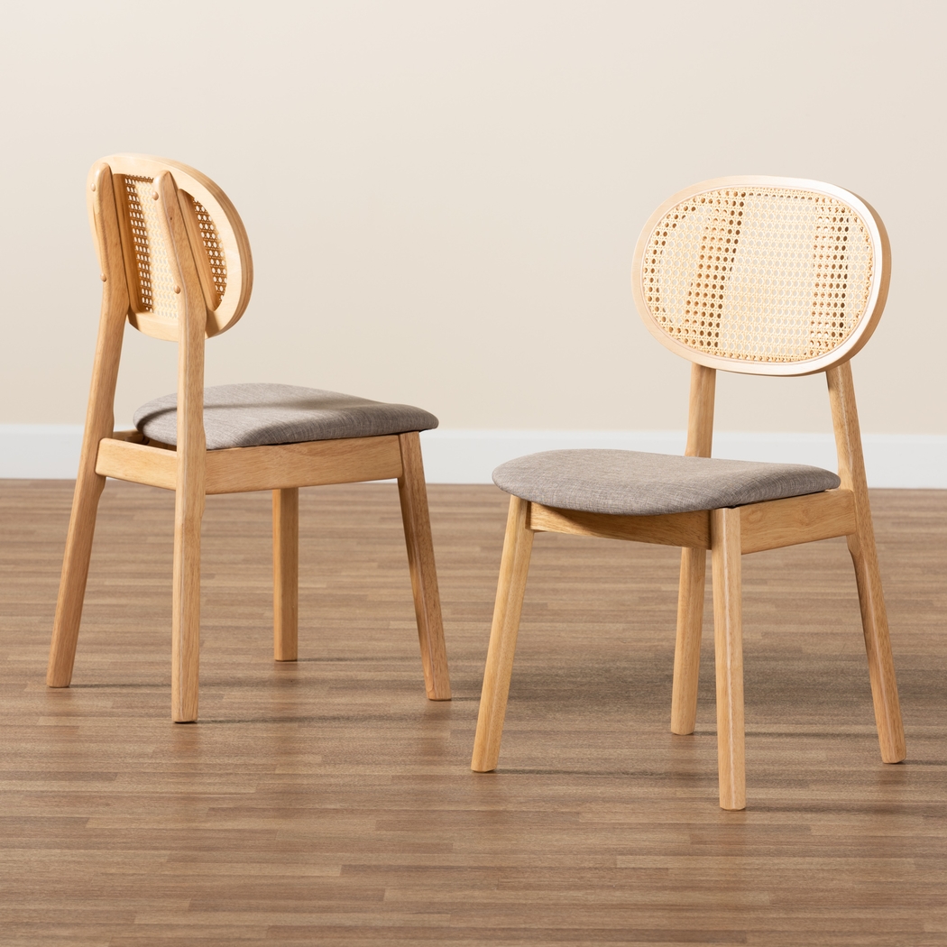 Alonesos Light Brown Side Chair, Set of 2 - Thumbnail - Image 3