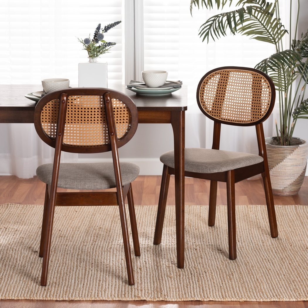 Alonesos Walnut Brown Side Chair, Set of 2 - Thumbnail - Image 2