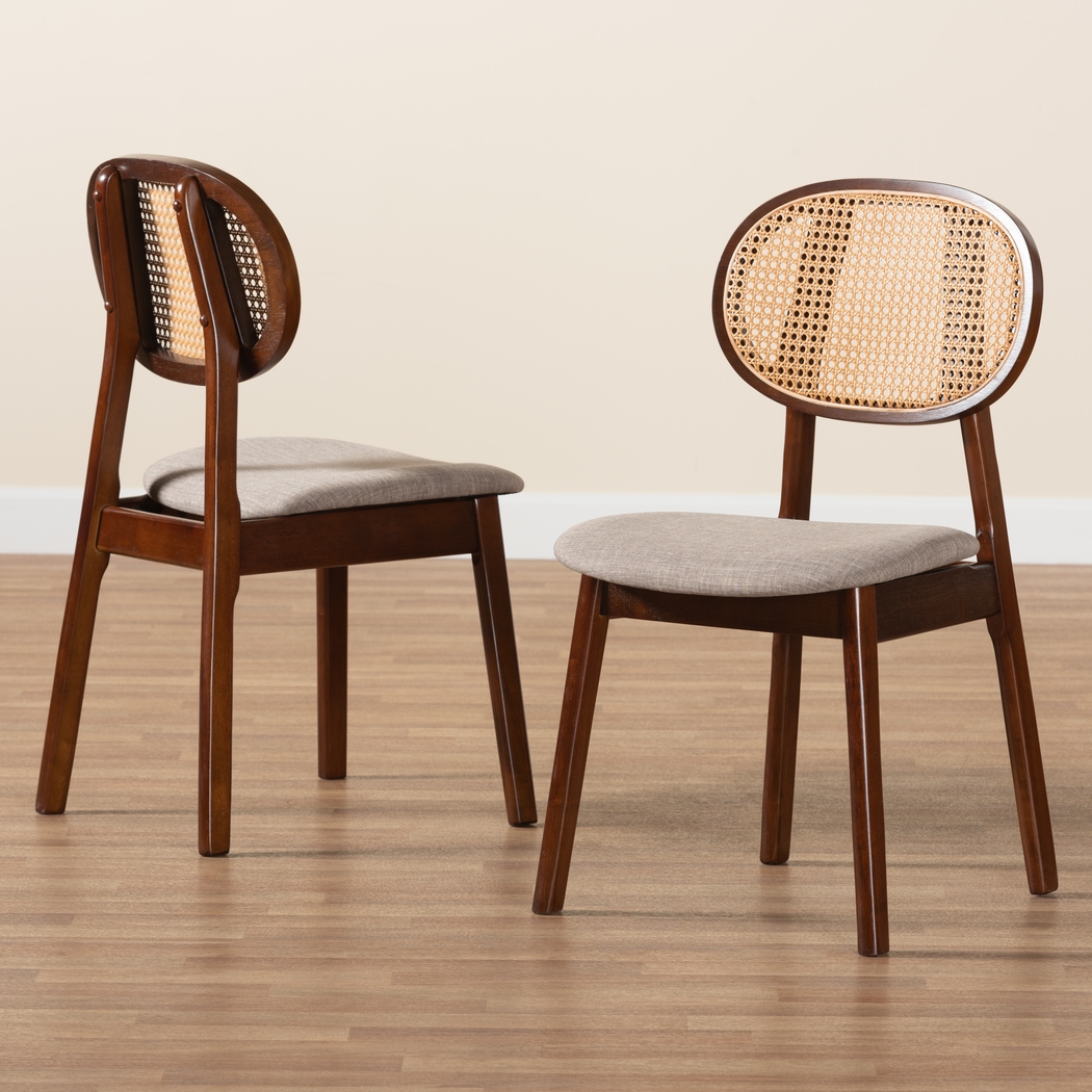 Alonesos Walnut Brown Side Chair, Set of 2 - Thumbnail - Image 3