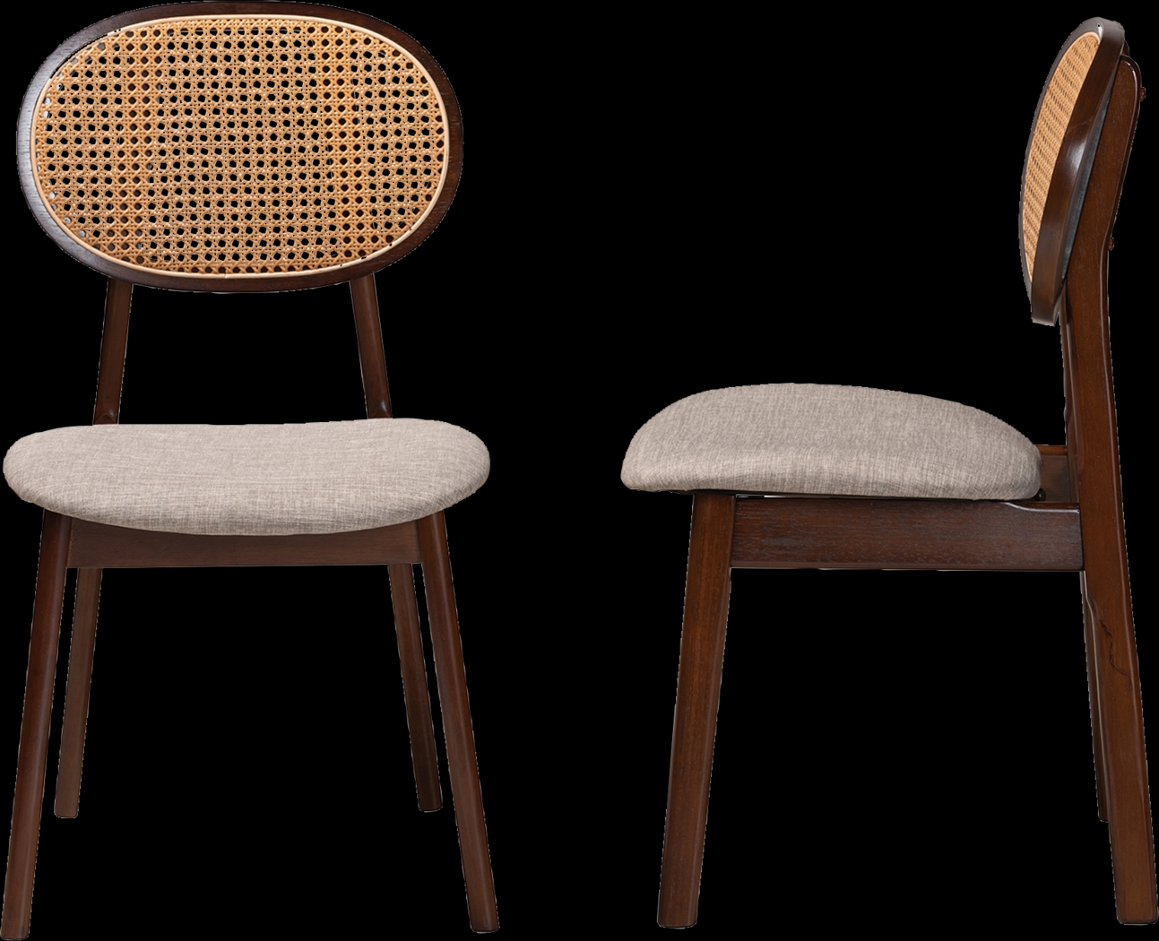 Alonesos Walnut Brown Side Chair, Set of 2 - Thumbnail - Image 6