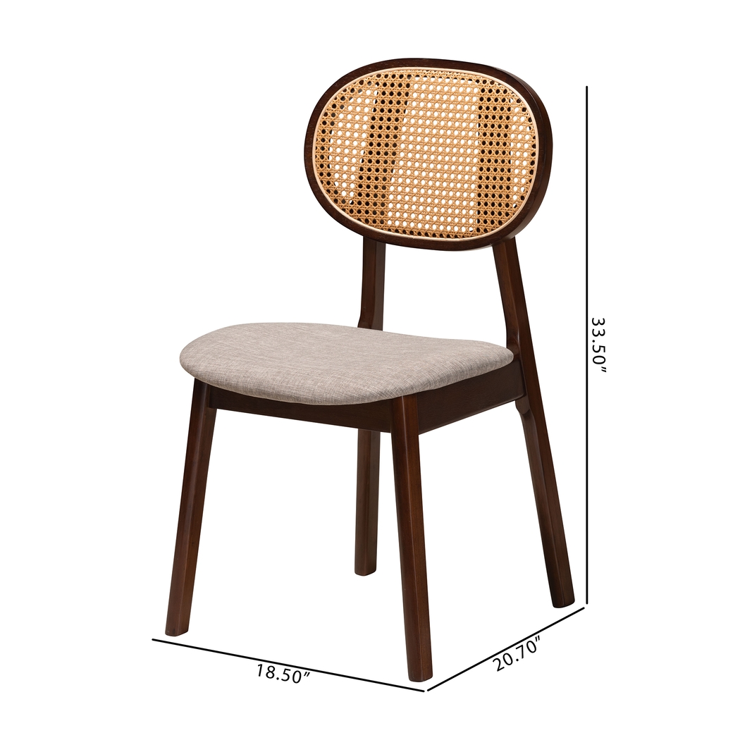 Alonesos Walnut Brown Side Chair, Set of 2 - Thumbnail - Image 8