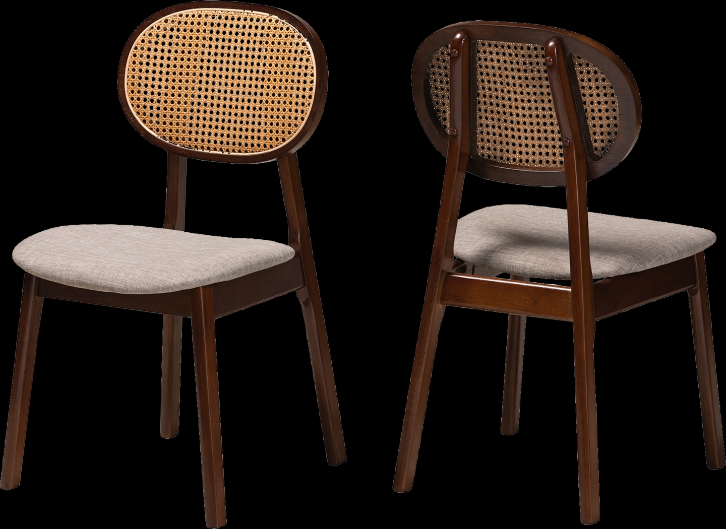 Alonesos Walnut Brown Side Chair, Set of 2 - Thumbnail - Image 1