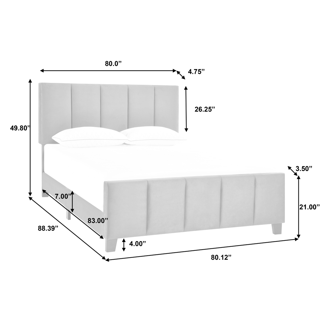 Aloreno Gray King Bed - Thumbnail - Image 9