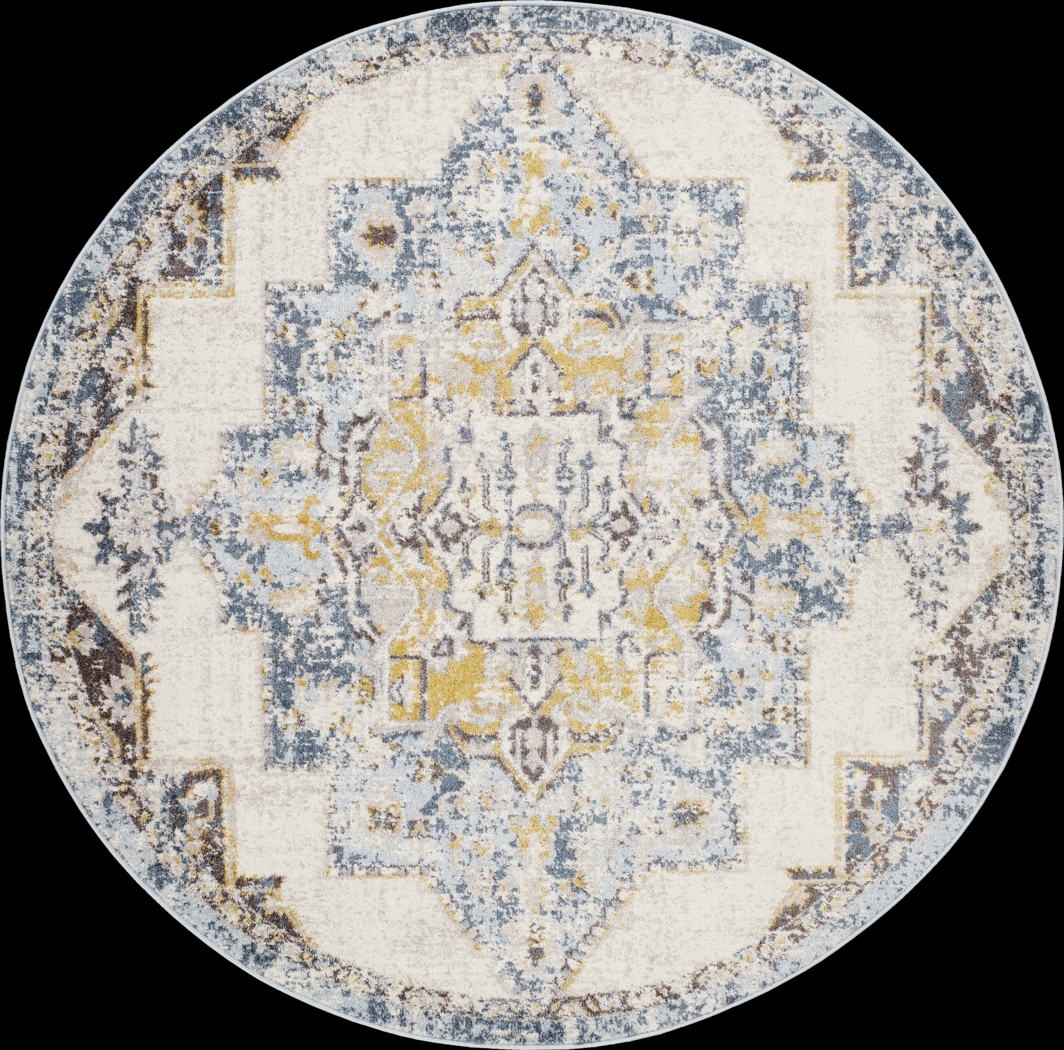 Aloria I Beige 6'7 Round Rug - Thumbnail - Image 1