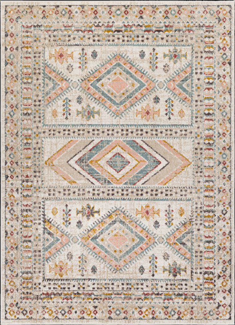 Aloria IV Beige 6'7 x 9' Rug - Thumbnail - Image 1