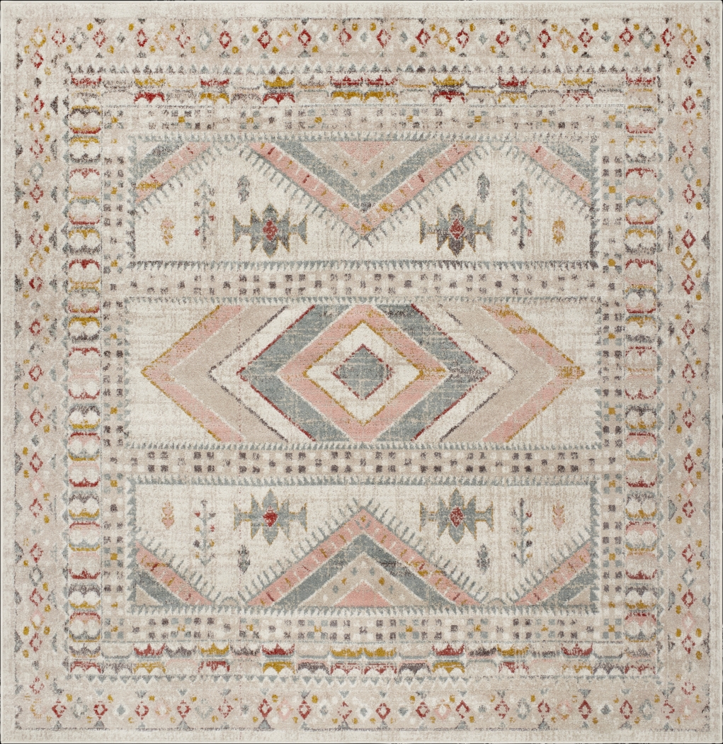 Aloria IV Beige 7'10 Round Rug - Thumbnail - Image 1