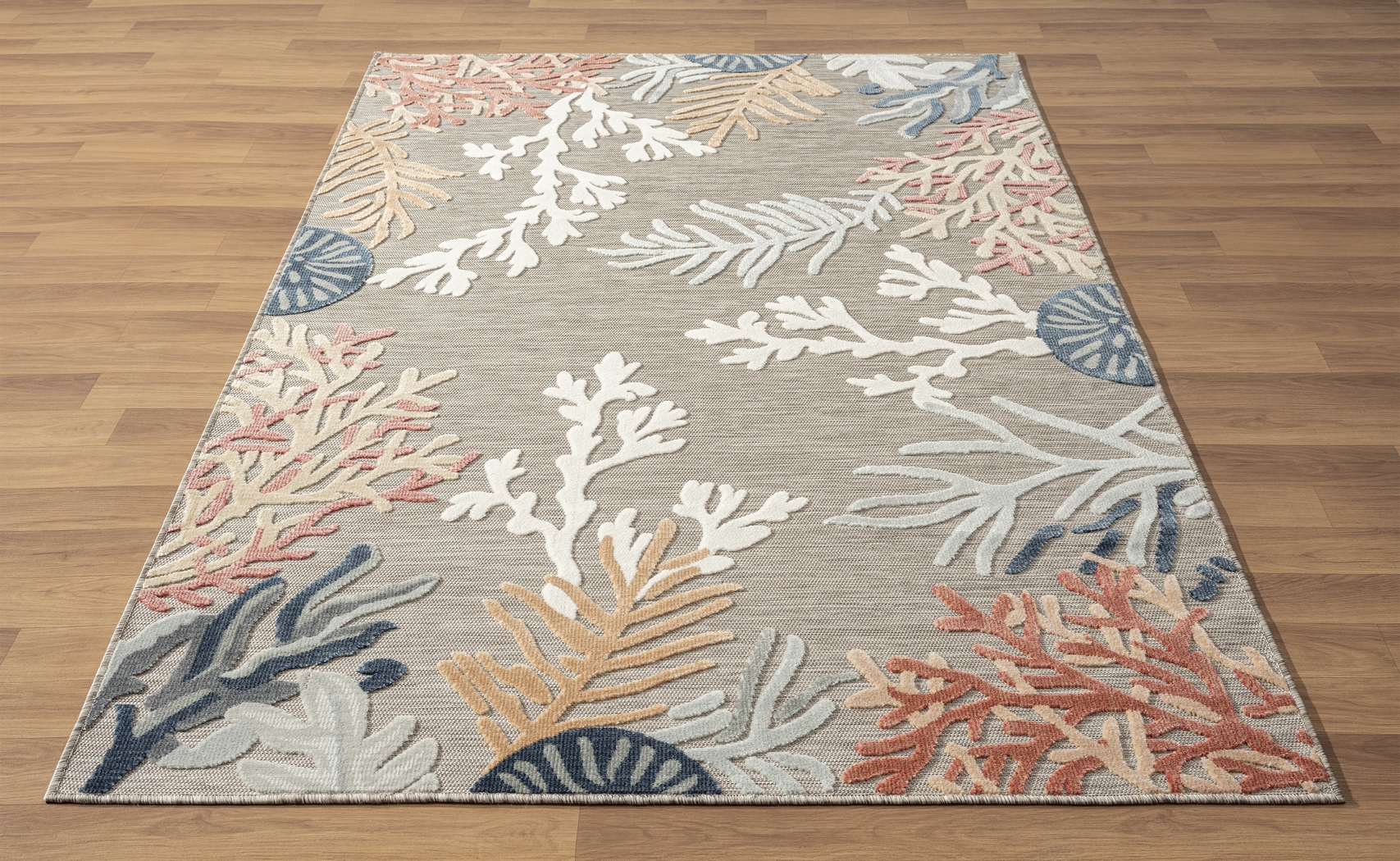 Alotimo Beige/Multi 5' x 7' Indoor/Outdoor Rug - Thumbnail - Image 4