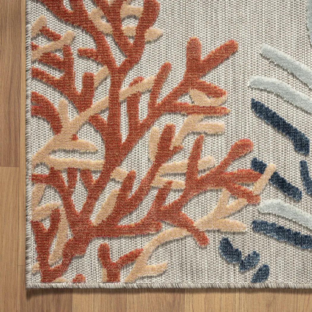 Alotimo Beige/Multi 5' x 7' Indoor/Outdoor Rug - Image 5