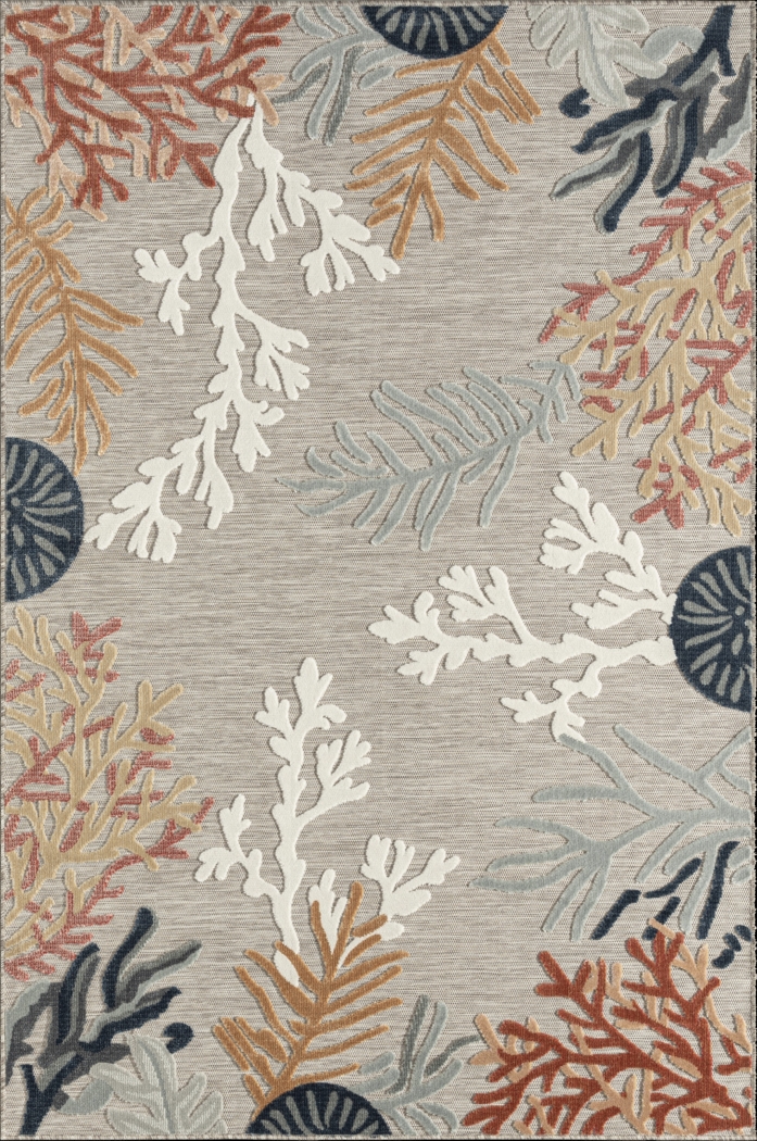 Alotimo Beige/Multi 7'9 x 9'9 Indoor/Outdoor Rug - Thumbnail - Image 1