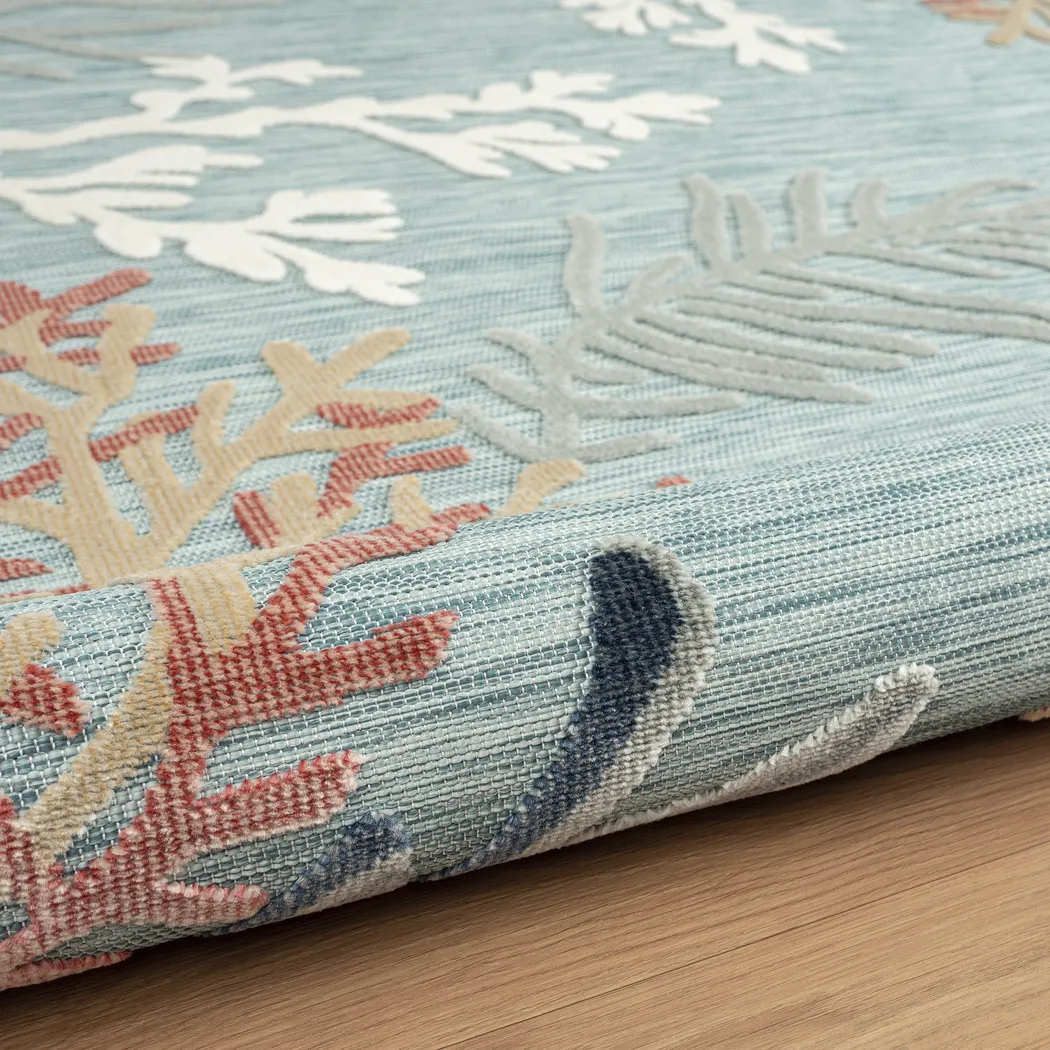 Alotimo Blue/Multi 5' x 7' Indoor/Outdoor Rug - Image 6