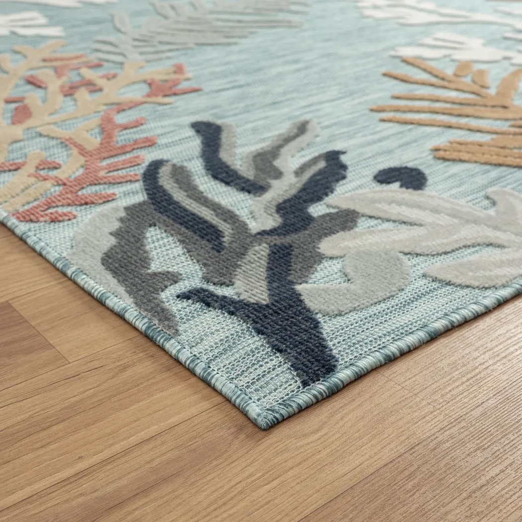 Alotimo Blue/Multi 5' x 7' Indoor/Outdoor Rug - Image 8
