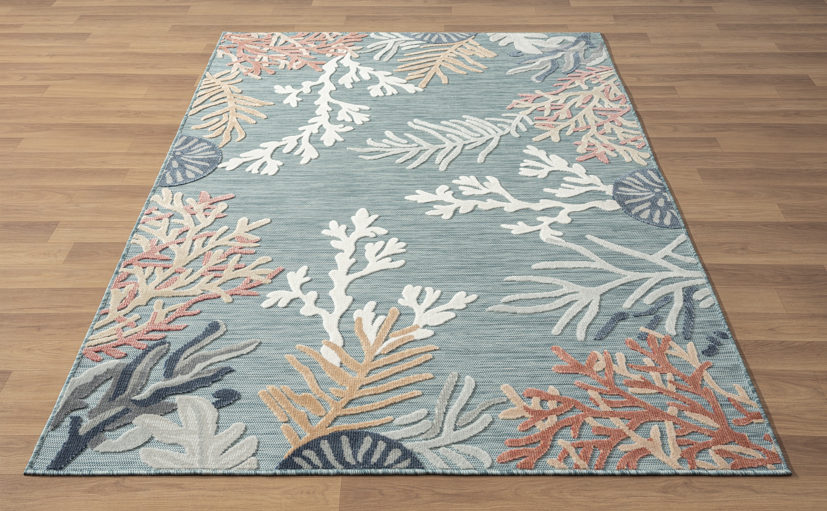 Alotimo Blue/Multi 7'9 x 9'9 Indoor/Outdoor Rug - Thumbnail - Image 4