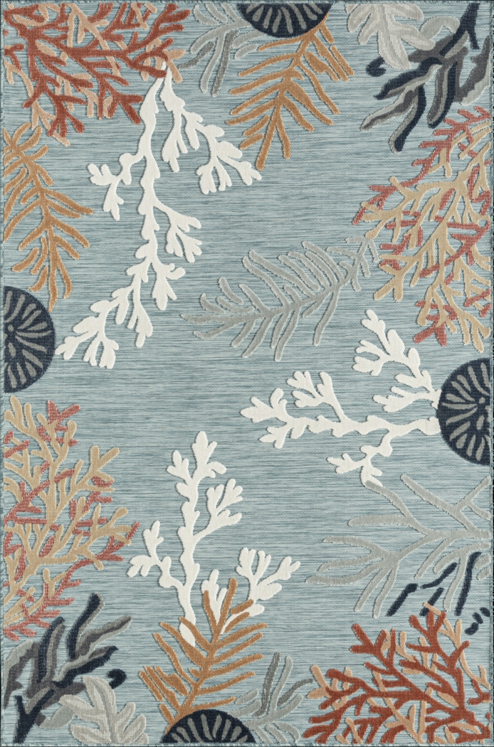 Alotimo Blue/Multi 7'9 x 9'9 Indoor/Outdoor Rug - Thumbnail - Image 1