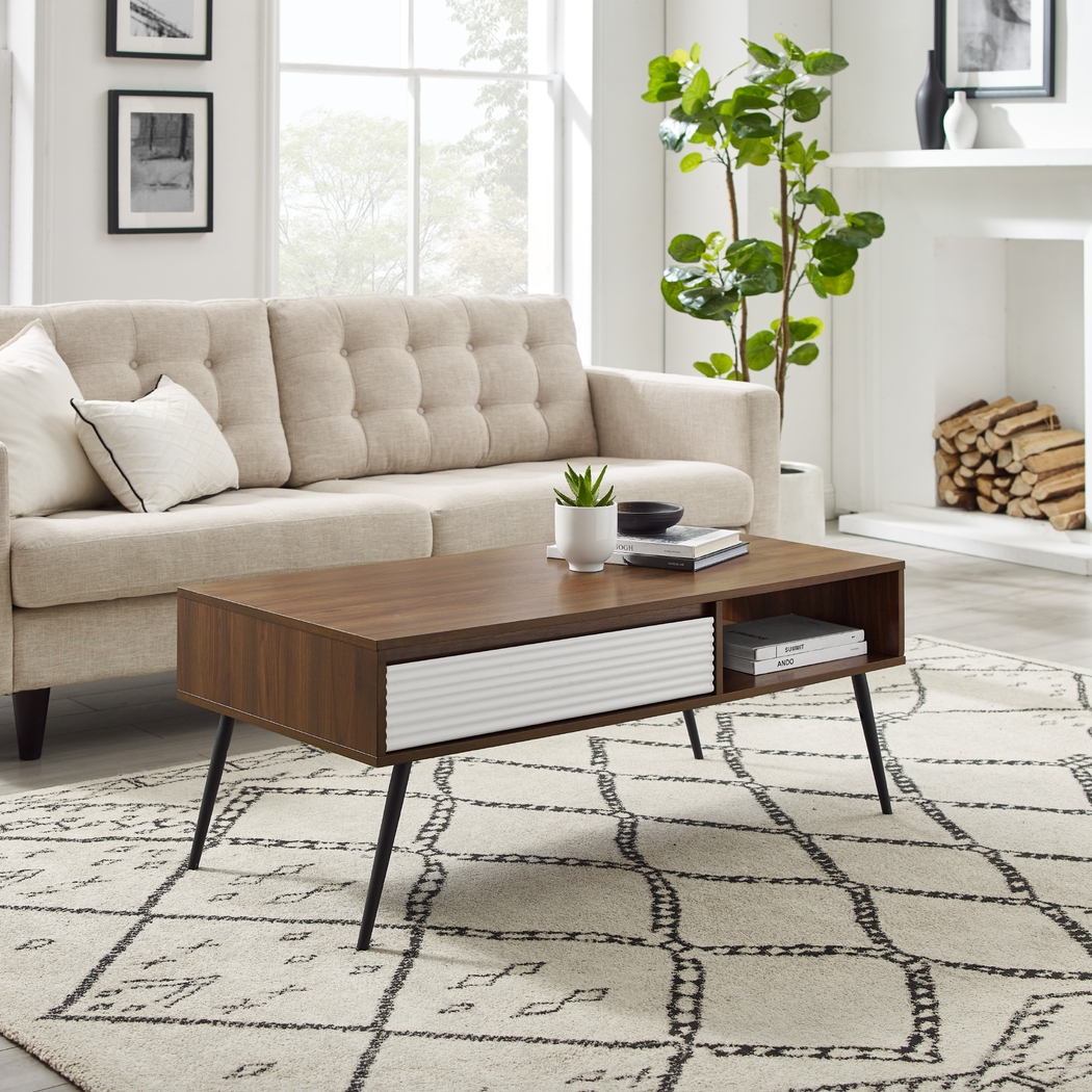 Aloysia Walnut Cocktail Table - Thumbnail - Image 5