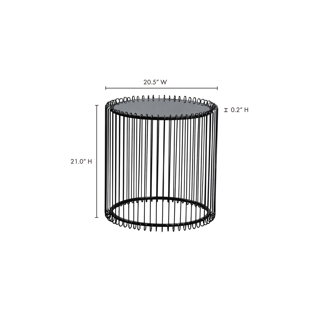 Alpenwood Black Side Table - Thumbnail - Image 3