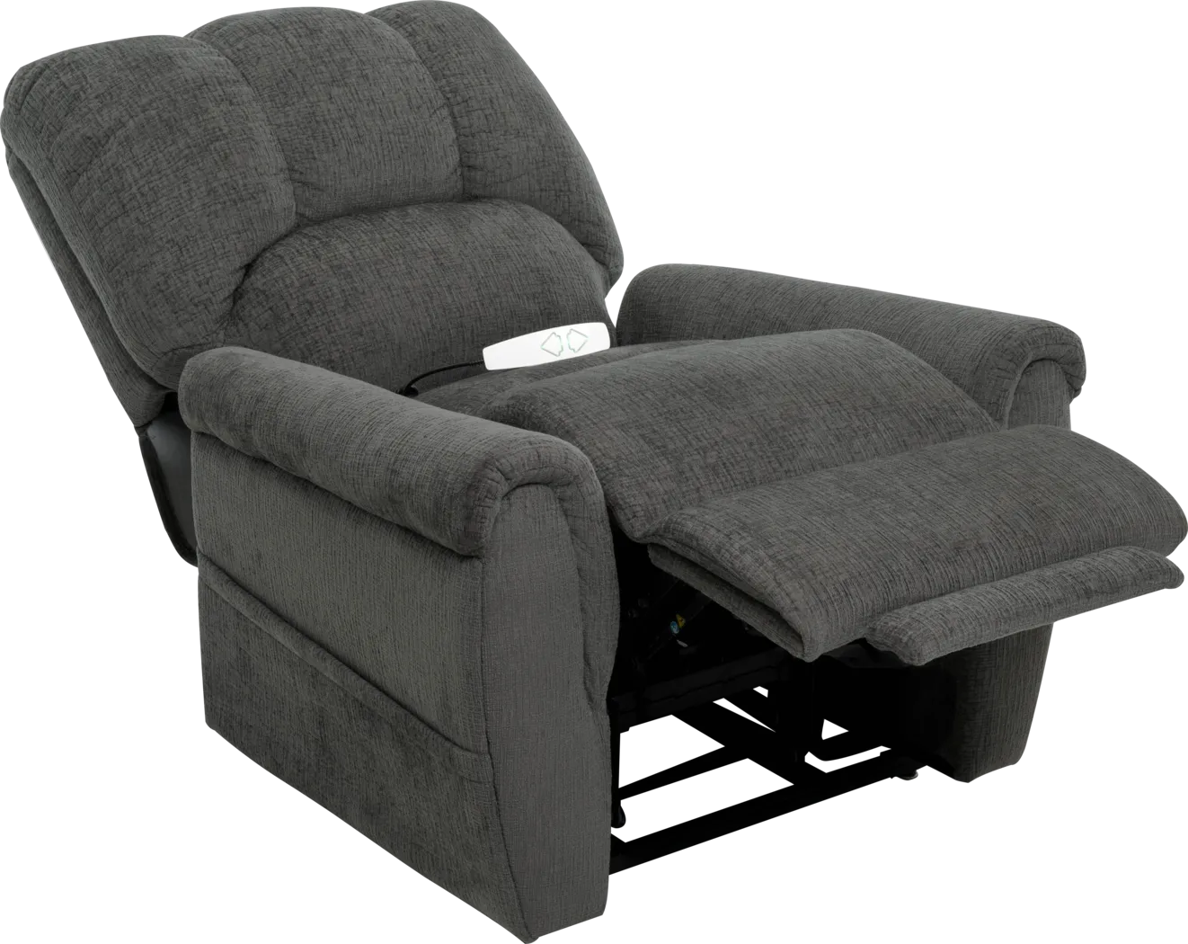 Alperton Charcoal Lift Chair Power Recliner - Thumbnail - Image 4