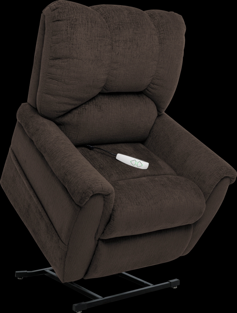 Alperton Chocolate Lift Chair Power Recliner - Thumbnail - Image 2